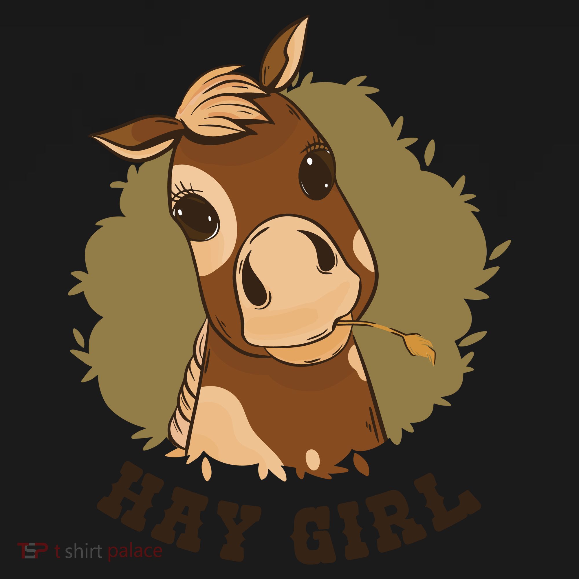 Hay Girl Cute Horse Women's Hoodie