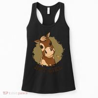 Hay Girl Cute Horse Women's Tank Top thumb 0