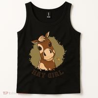 Hay Girl Cute Horse Tank Top thumb 2