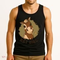 Hay Girl Cute Horse Tank Top thumb 3