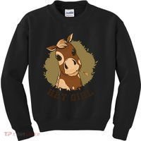 Hay Girl Cute Horse Kids Sweatshirt thumb 0