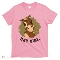 Hay Girl Cute Horse T-Shirt thumb 0