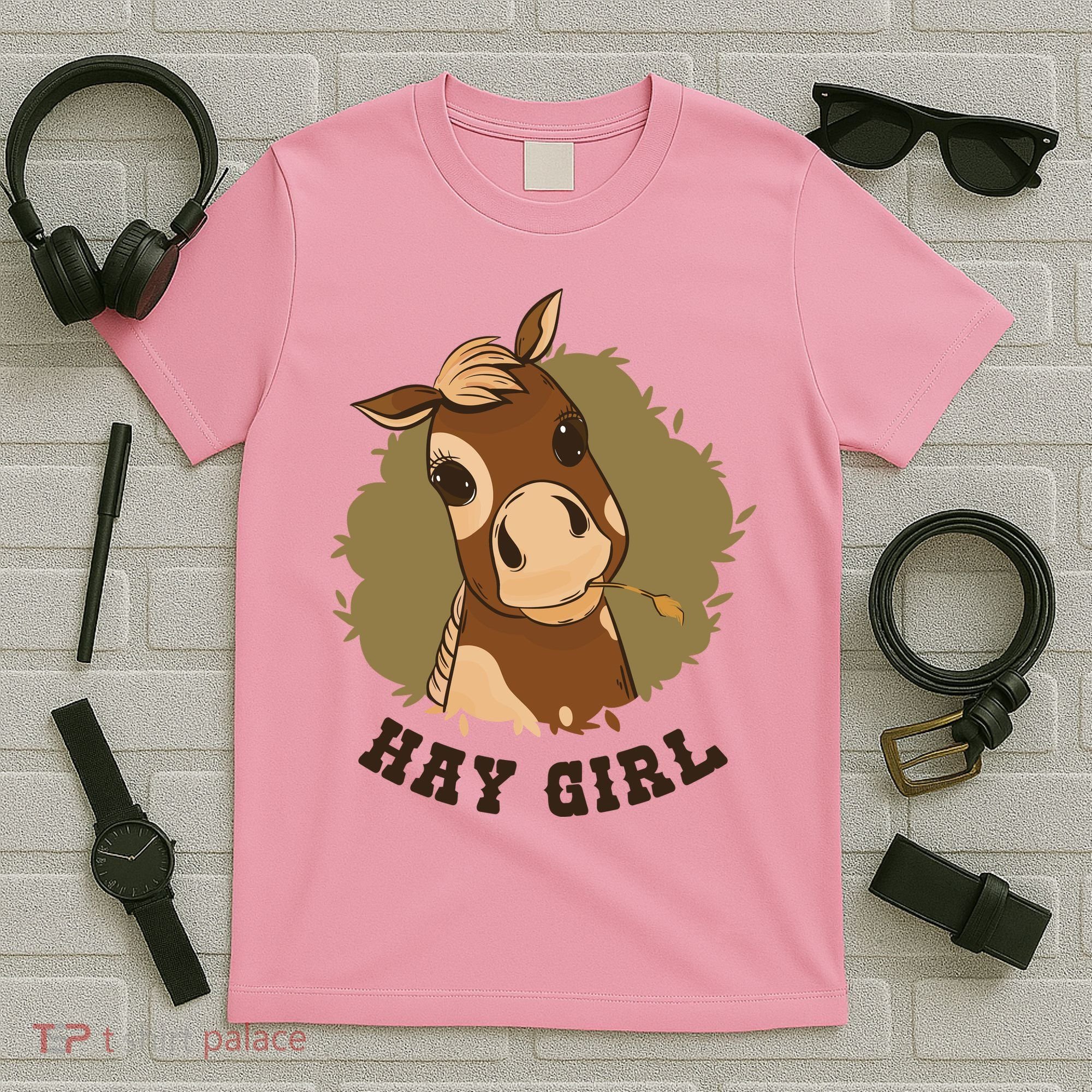 Hay Girl Cute Horse T-Shirt