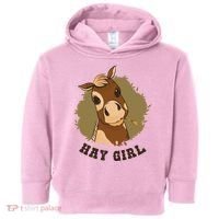 Hay Girl Cute Horse Toddler Hoodie thumb 0