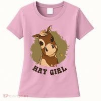 Hay Girl Cute Horse Women's T-Shirt thumb 0