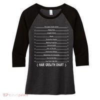Hair Growth Chart Women's Tri-Blend 3/4-Sleeve Raglan Shirt thumb 0