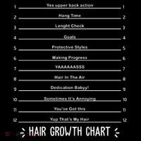 Hair Growth Chart Women's Tri-Blend 3/4-Sleeve Raglan Shirt thumb 4