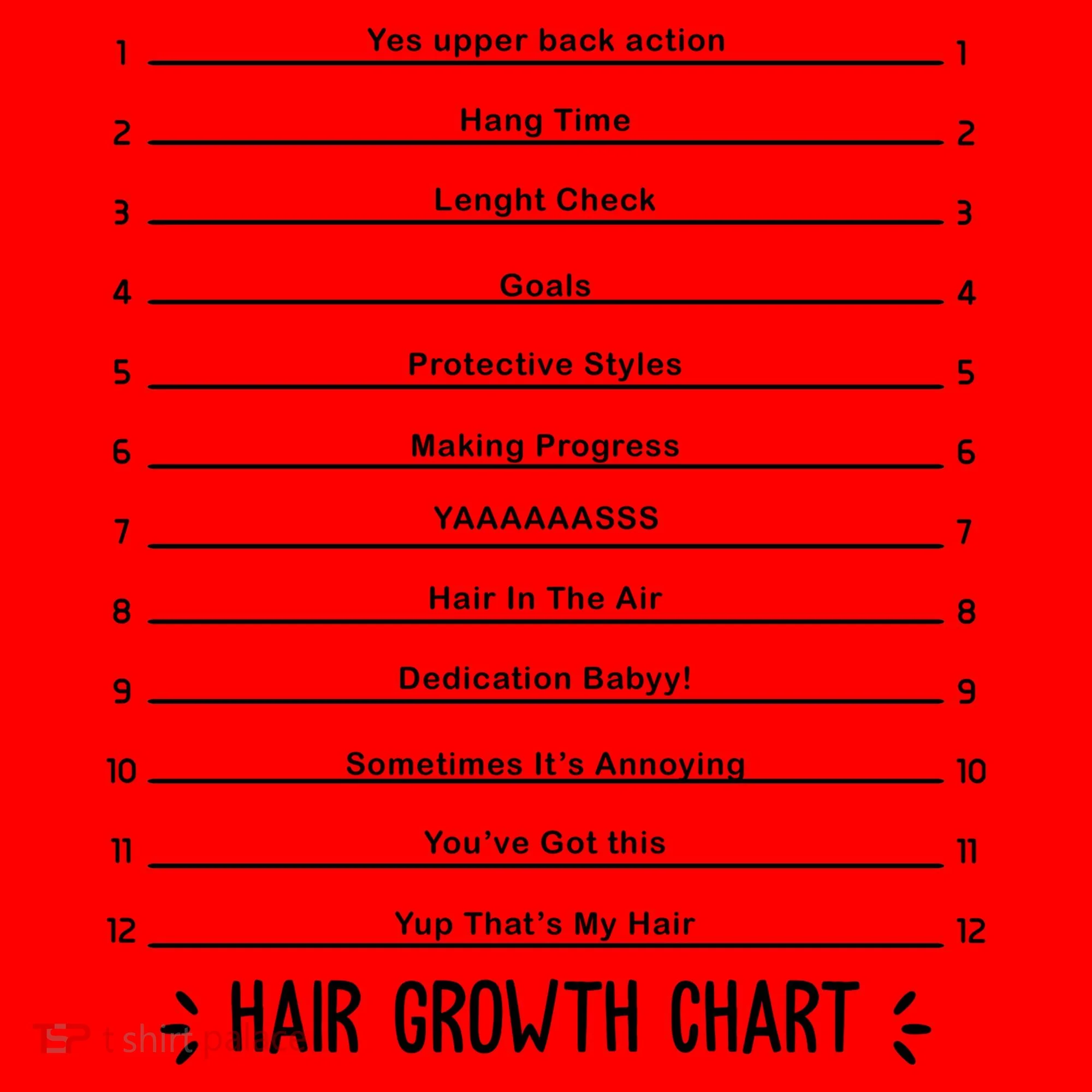 Hair Growth Chart Santa Hat