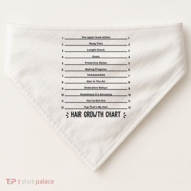 Hair Growth Chart USA-Made Doggie Bandana