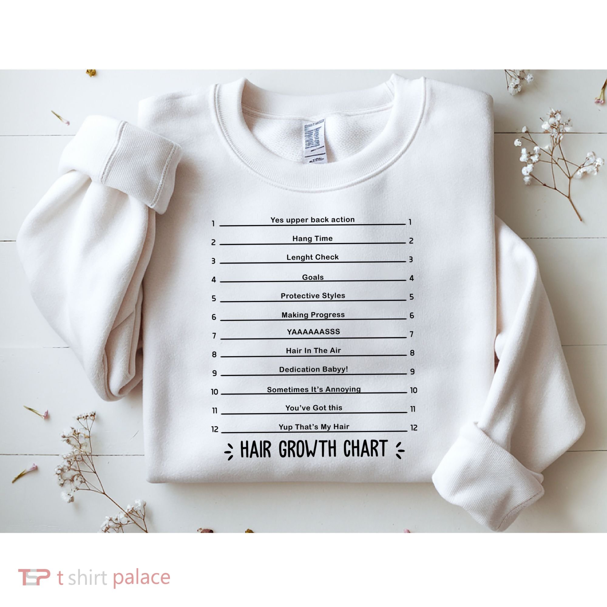 Hair Growth Chart Sweatshirt