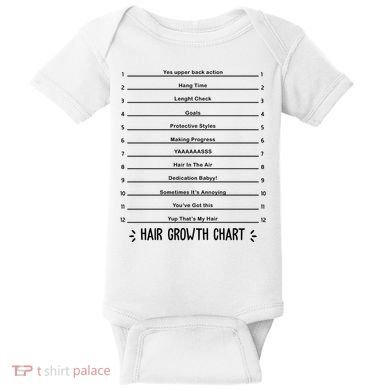 Hair Growth Chart Baby Bodysuit