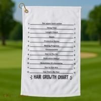 Hair Growth Chart Golf Towel thumb 1