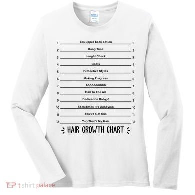 Hair Growth Chart Women's Long Sleeve Shirt