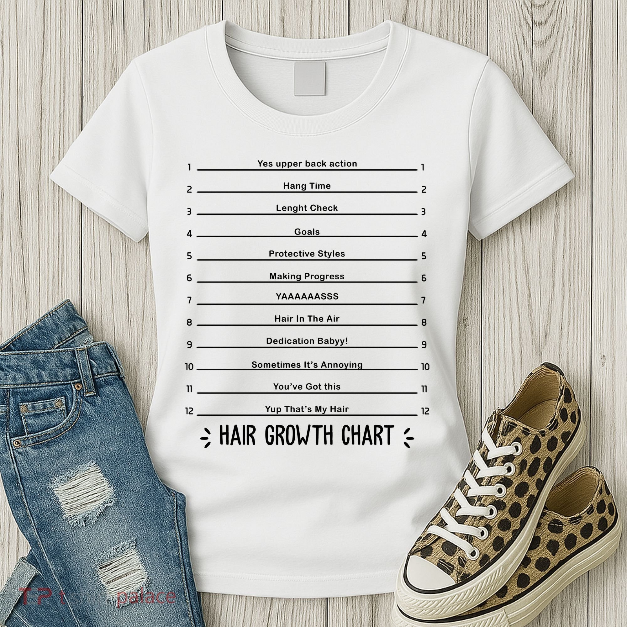 Hair Growth Chart Women's T-Shirt