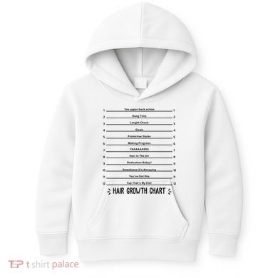 Hair Growth Chart Kids Hoodie