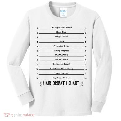 Hair Growth Chart Kids Long Sleeve Shirt
