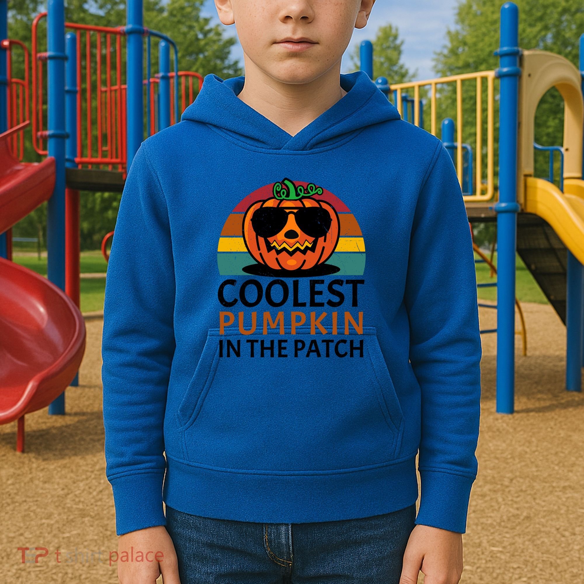 Halloween Gift Coolest Pumpkin In The Patch Gift Kids Hoodie