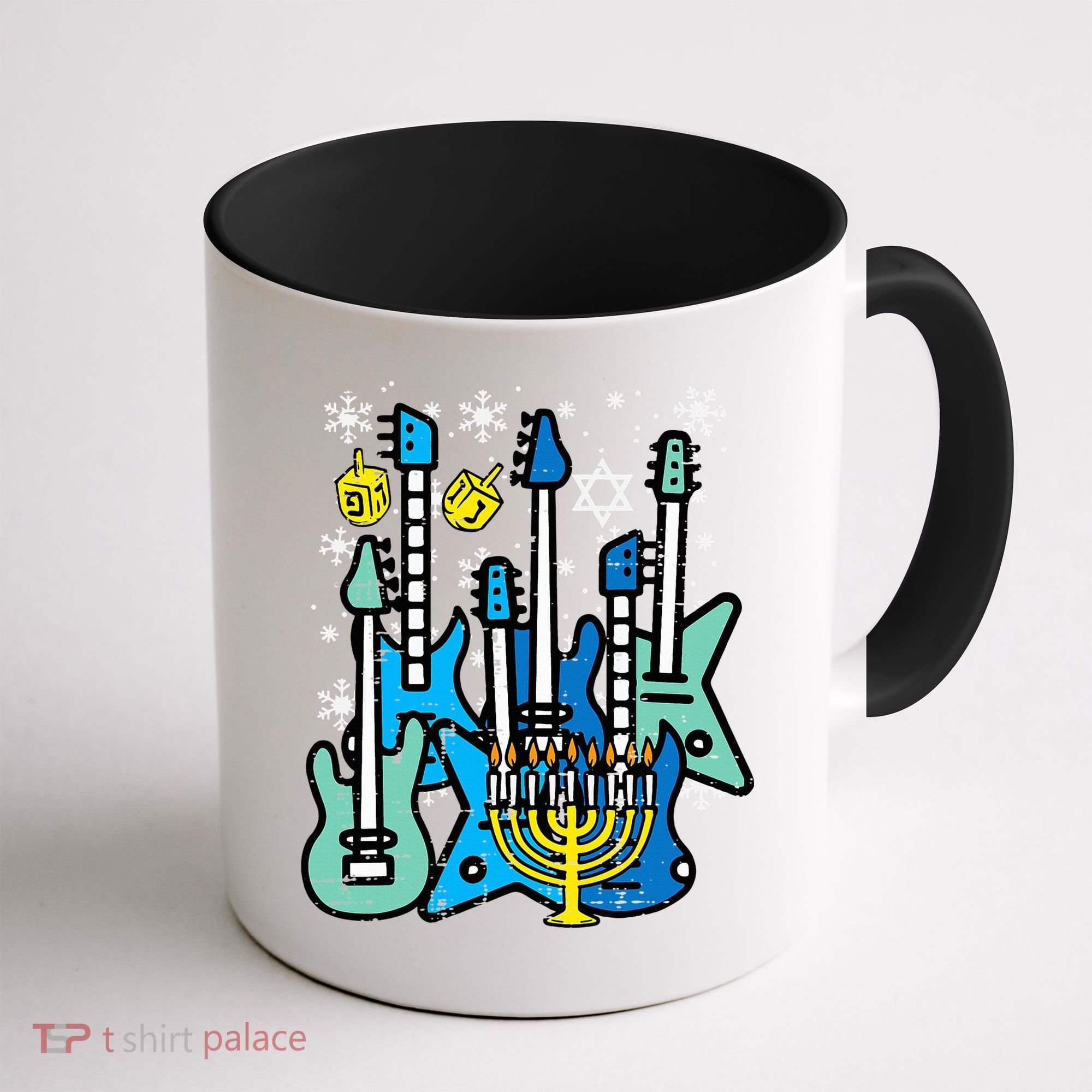 Hanukkah Guitars Chanukah Jewish Rock Rocker  Coffee Mug
