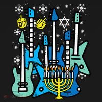 Hanukkah Guitars Chanukah Jewish Rock Rocker  Baby Bodysuit thumb 2