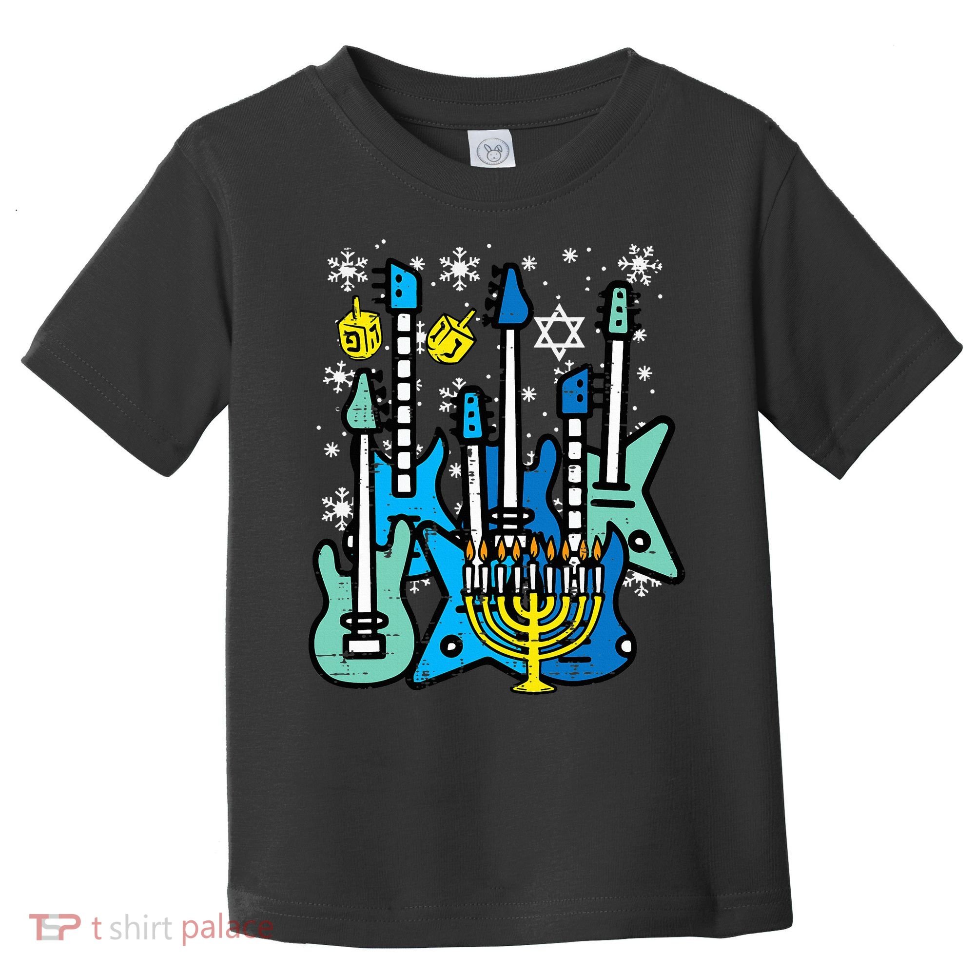 Hanukkah Guitars Chanukah Jewish Rock Rocker  Toddler T-Shirt