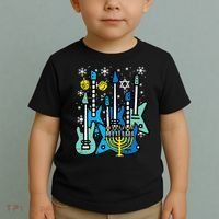 Hanukkah Guitars Chanukah Jewish Rock Rocker  Toddler T-Shirt thumb 2