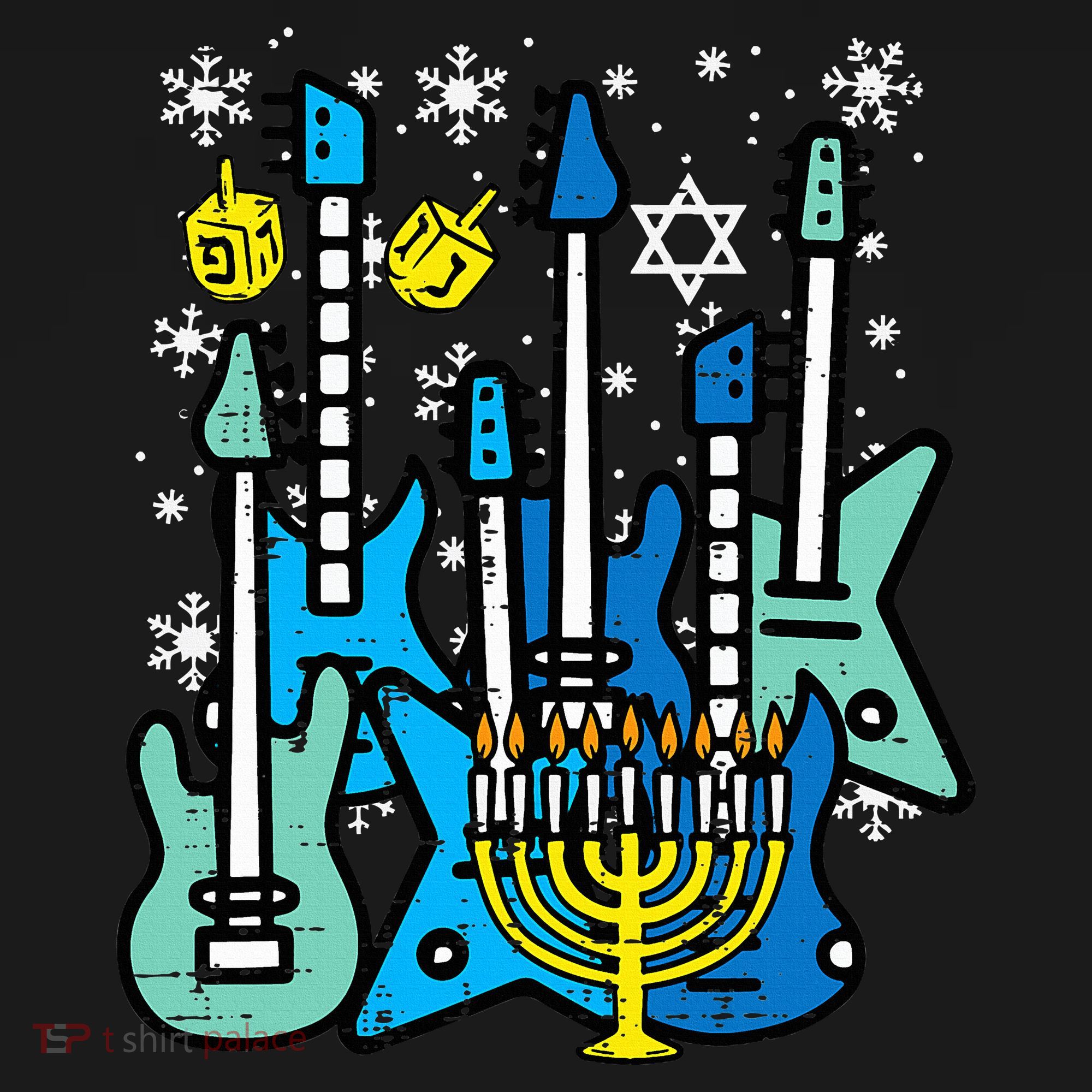 Hanukkah Guitars Chanukah Jewish Rock Rocker  Visor