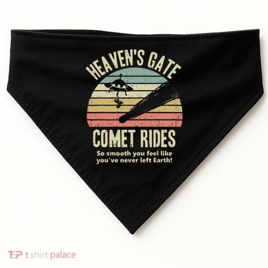 Heaven's Gate Comet Rides Retro Man 90s Space Lover Gift USA-Made Doggie Bandana