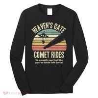 Heaven's Gate Comet Rides Retro Man 90s Space Lover Gift Long Sleeve Shirt thumb 0