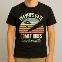 Heaven's Gate Comet Rides Retro Man 90s Space Lover Gift T-Shirt thumb 3
