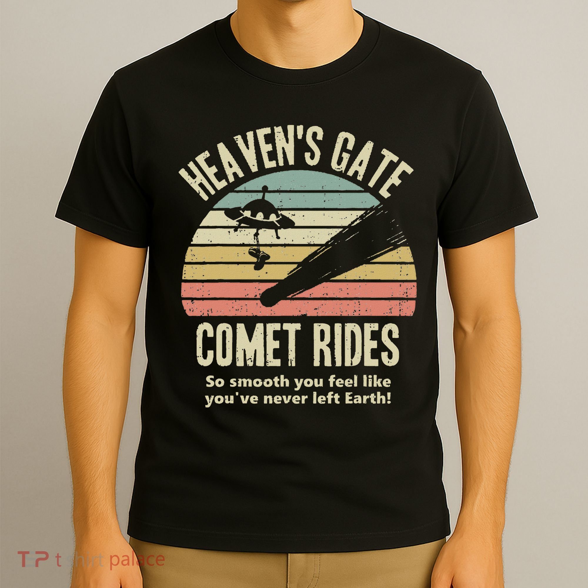 Heaven's Gate Comet Rides Retro Man 90s Space Lover Gift T-Shirt