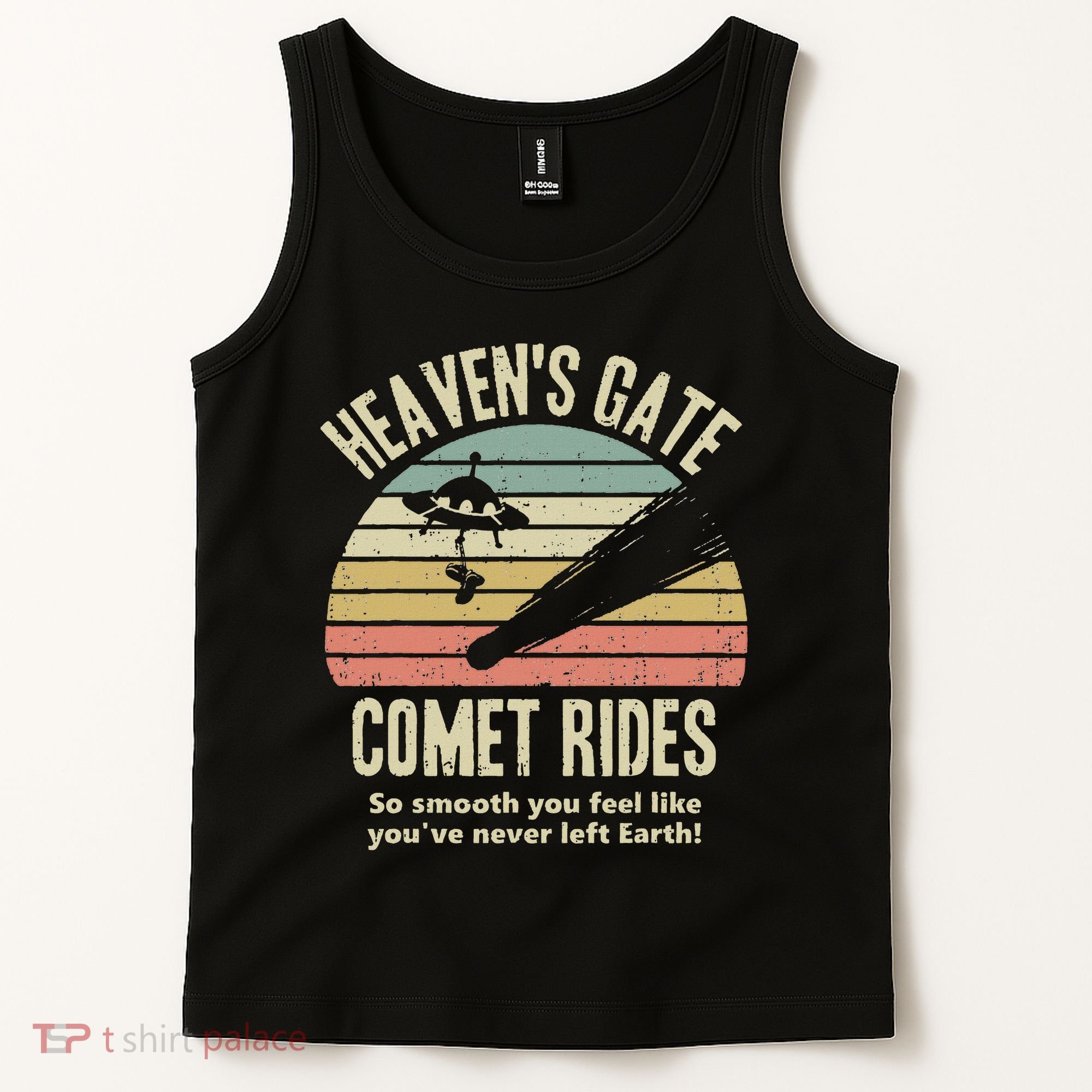 Heaven's Gate Comet Rides Retro Man 90s Space Lover Gift Tank Top