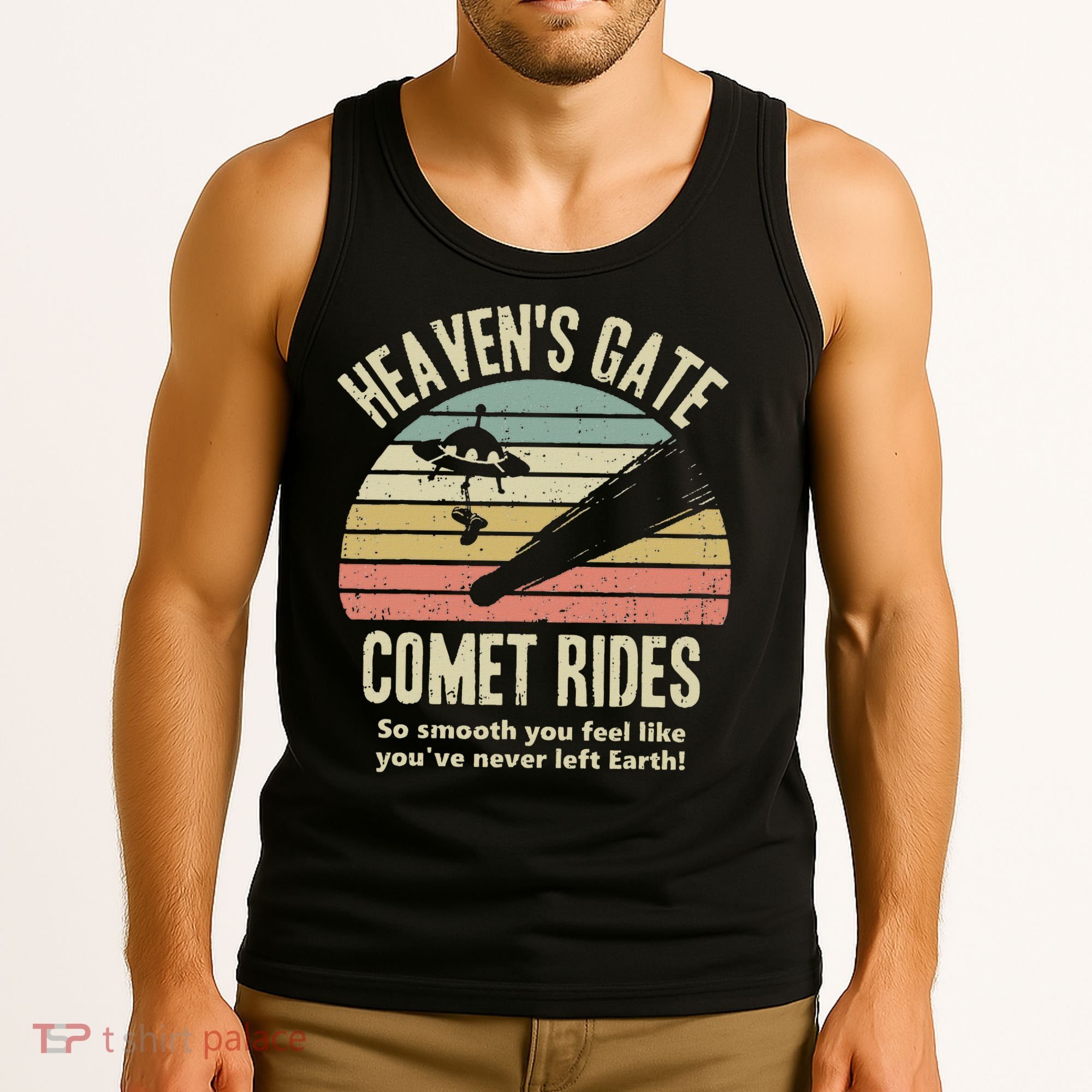 Heaven's Gate Comet Rides Retro Man 90s Space Lover Gift Tank Top