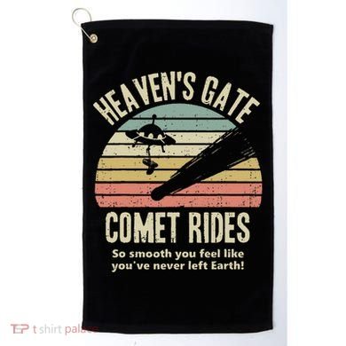 Heaven's Gate Comet Rides Retro Man 90s Space Lover Gift Golf Towel