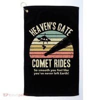Heaven's Gate Comet Rides Retro Man 90s Space Lover Gift Golf Towel thumb 0