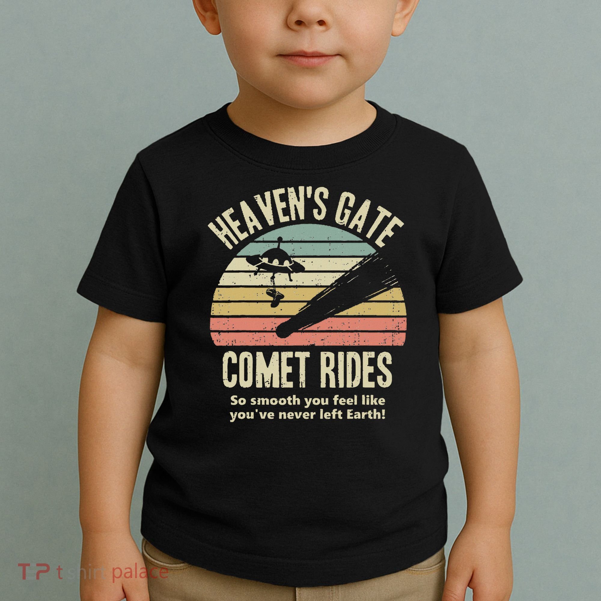Heaven's Gate Comet Rides Retro Man 90s Space Lover Gift Toddler T-Shirt