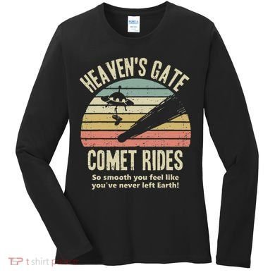 Heaven's Gate Comet Rides Retro Man 90s Space Lover Gift Women's Long Sleeve Shirt