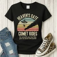 Heaven's Gate Comet Rides Retro Man 90s Space Lover Gift Women's T-Shirt thumb 3