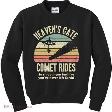 Heaven's Gate Comet Rides Retro Man 90s Space Lover Gift Kids Sweatshirt