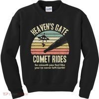 Heaven's Gate Comet Rides Retro Man 90s Space Lover Gift Kids Sweatshirt thumb 0