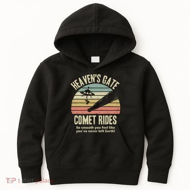 Heaven's Gate Comet Rides Retro Man 90s Space Lover Gift Kids Hoodie