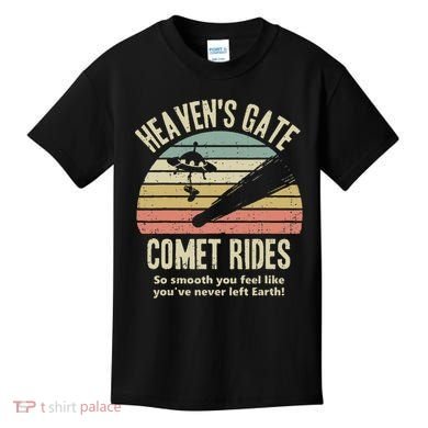 Heaven's Gate Comet Rides Retro Man 90s Space Lover Gift Kids T-Shirt