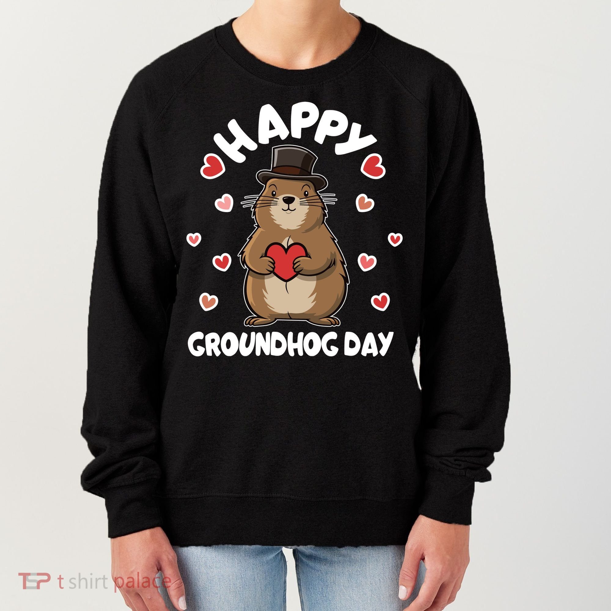 Happy Groundhog Day Punxsutawney Phil Women's Sweatshirt