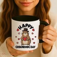 Happy Groundhog Day Punxsutawney Phil Coffee Mug thumb 3