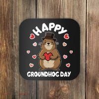 Happy Groundhog Day Punxsutawney Phil Coaster thumb 0