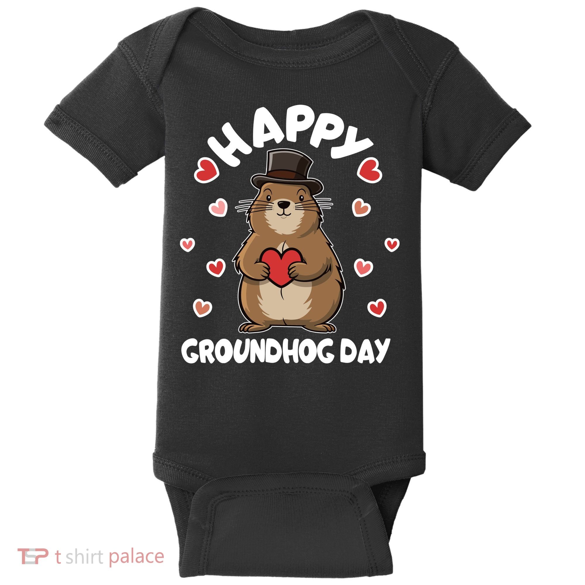 Happy Groundhog Day Punxsutawney Phil Baby Bodysuit