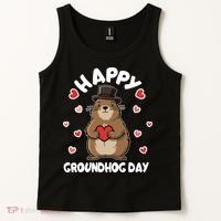 Happy Groundhog Day Punxsutawney Phil Tank Top thumb 2