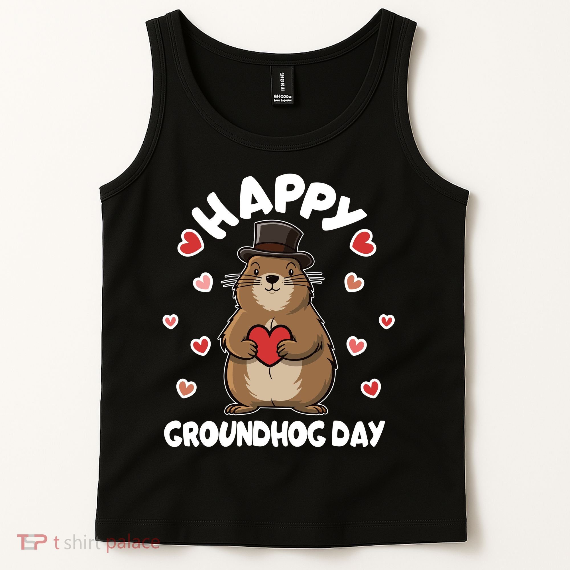 Happy Groundhog Day Punxsutawney Phil Tank Top