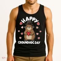 Happy Groundhog Day Punxsutawney Phil Tank Top thumb 3