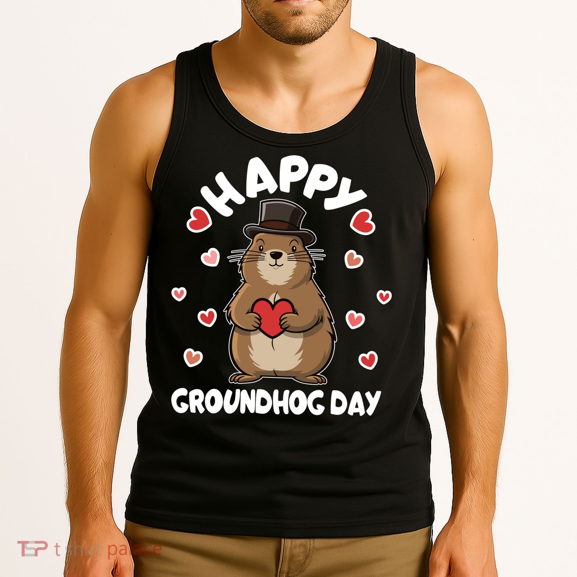 Happy Groundhog Day Punxsutawney Phil Tank Top