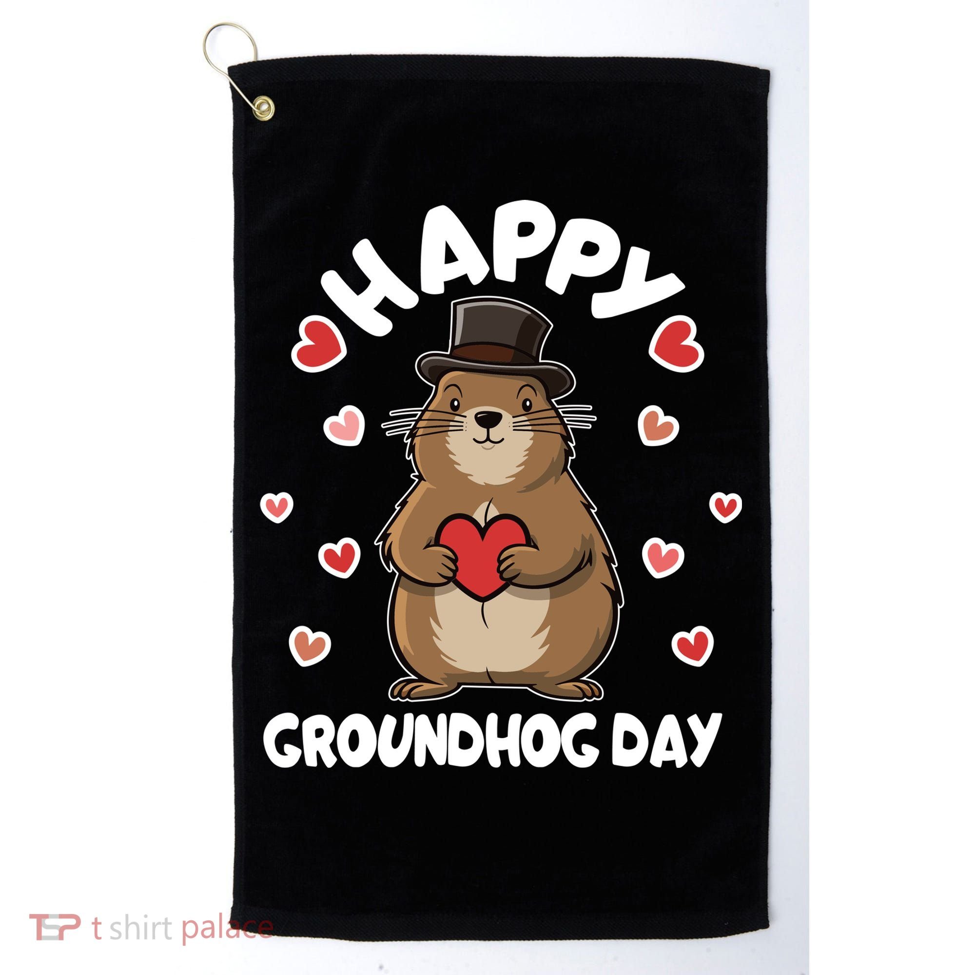 Happy Groundhog Day Punxsutawney Phil Golf Towel